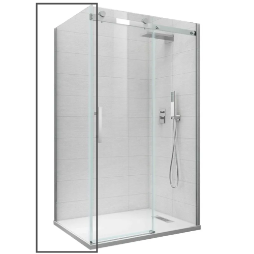 Бічна стінка до кабіни Koer SR SW01-90x200-TR-07 прозоре скло Easy Clean 8мм, графіт (KR5382)