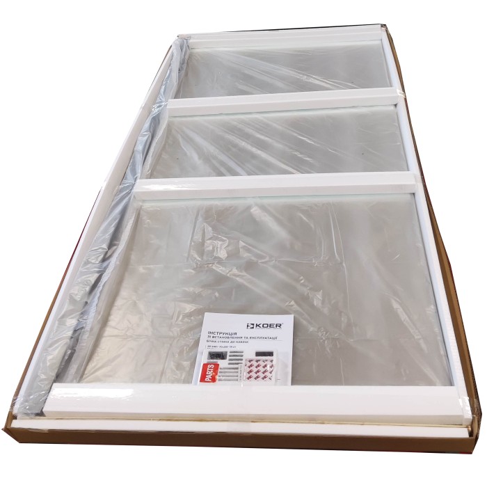 Бічна стінка до кабіни Koer SR SW01-90x200-TR-07 прозоре скло Easy Clean 8мм, графіт (KR5382) Бічна стінка до кабіни Koer SR SW01-90x200-TR-07 прозоре скло Easy Clean 8мм, графіт (KR5382)