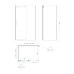 Бічна стінка до кабіни Koer SR SW01-90x200-TR-07 прозоре скло Easy Clean 8мм, графіт (KR5382)