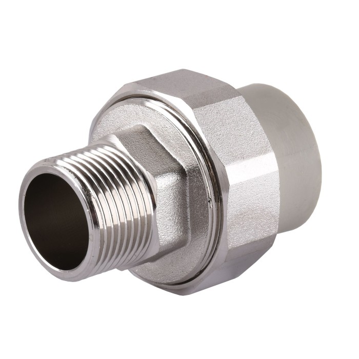 Муфта розбірна зовн. різьба (металева) PPR Vsplast 20х3/4″ 1018 Муфта розбірна зовн. різьба (металева) PPR Vsplast 20х3/4″ 1018