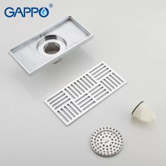 Трап для душу GAPPO G82050, латунь, 100х200 мм, хром Трап для душу GAPPO G82050, латунь, 100х200 мм, хром