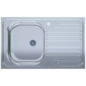 Мийка нерж.UA 5080-L товщ-0.4mm, р-р-500*800*140mm Polish (накладна) {20}