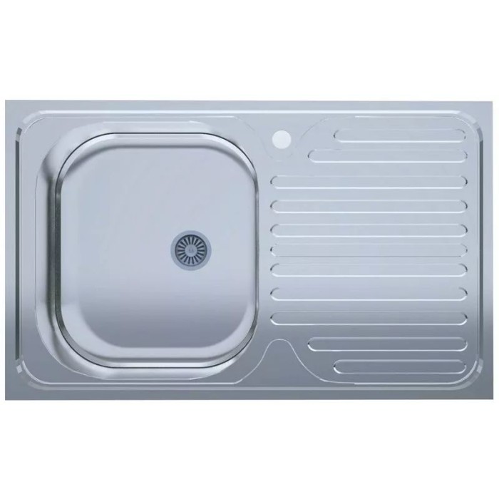 Мийка нерж.UA 5080-L товщ-0.4mm, р-р-500*800*140mm Polish (накладна) {20}