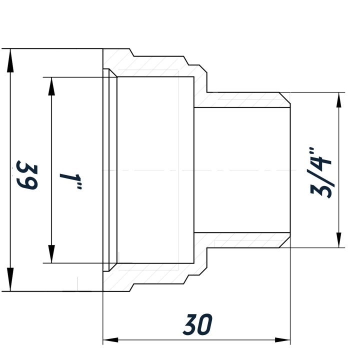 Перехідник редукційний 1″х3/4″ВЗ нержавіючий SK543S OPTIMUM Перехідник редукційний 1″х3/4″ВЗ нержавіючий SK543S OPTIMUM