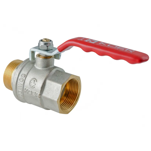 Кран кульовий ГШВ Koer Extreme KE.215-15 - 1/2" FM ручка "важіль" червона (KR5750)
