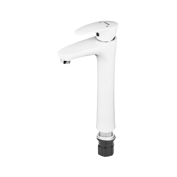 Змішувач для умивальника Plamix Cezar-001 HIGH SET White (з підведенням) (PM0663) Змішувач для умивальника Plamix Cezar-001 HIGH SET White (з підведенням) (PM0663)