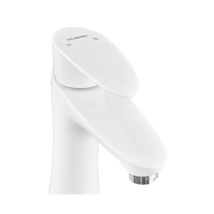 Змішувач для умивальника Plamix Cezar-001 HIGH SET White (з підведенням) (PM0663) Змішувач для умивальника Plamix Cezar-001 HIGH SET White (з підведенням) (PM0663)