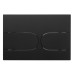 Панель змиву Koer KT-0604-05 240x160x10mm пластикова, кнопка закруглена (колір чорний матовий) (KR5324)