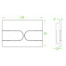 Панель змиву Koer KT-0604-05 240x160x10mm пластикова, кнопка закруглена (колір чорний матовий) (KR5324)