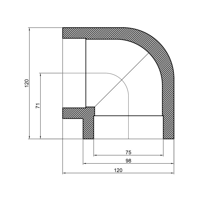 Кутик PPR Thermo Alliance 75, 90° Кутик PPR Thermo Alliance 75, 90°
