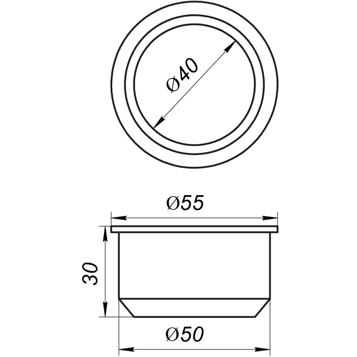 Редукція гумова VSplast 50/40 (чорна) Редукція гумова VSplast 50/40 (чорна)