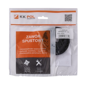 Ремкомплект для зливного клапану K.K.POL тип ZS, АКС/523  (KPL/523)