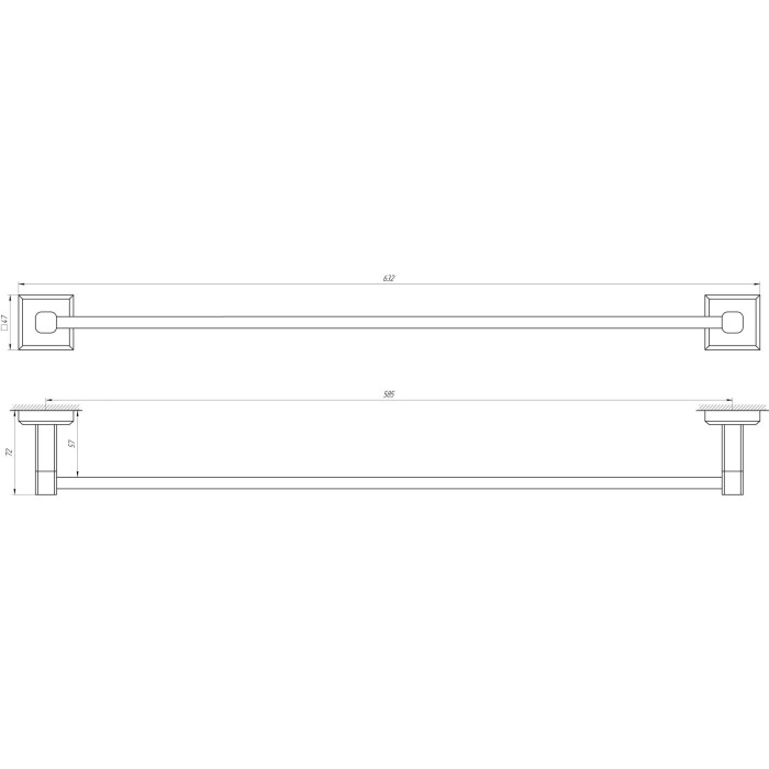 Тримач рушників TOPAZ TKB 9912/60 Тримач рушників TOPAZ TKB 9912/60