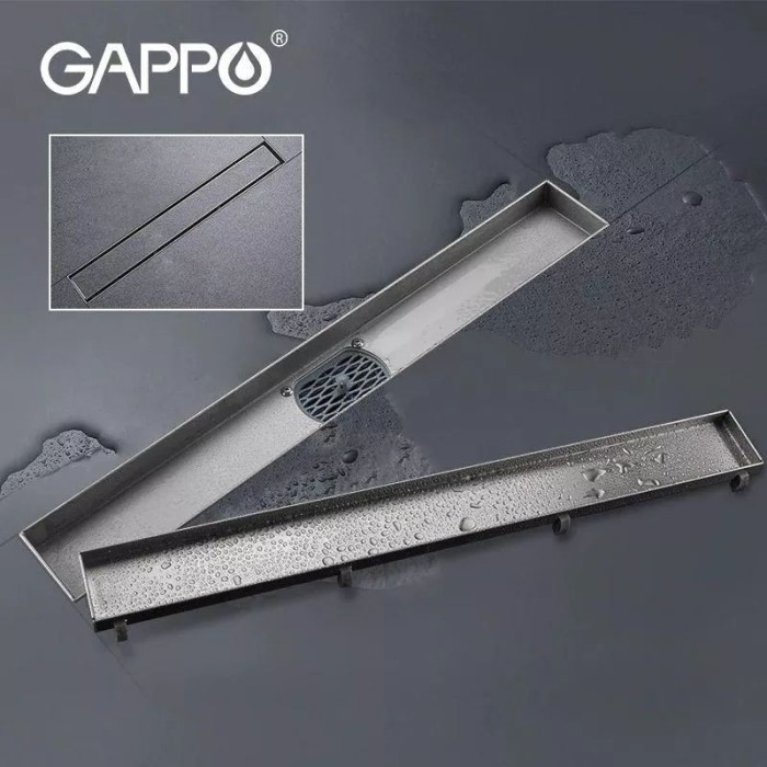 Трап для душу під плитку GAPPO G86007-4, 70х600 мм, нержавіюча сталь Трап для душу під плитку GAPPO G86007-4, 70х600 мм, нержавіюча сталь