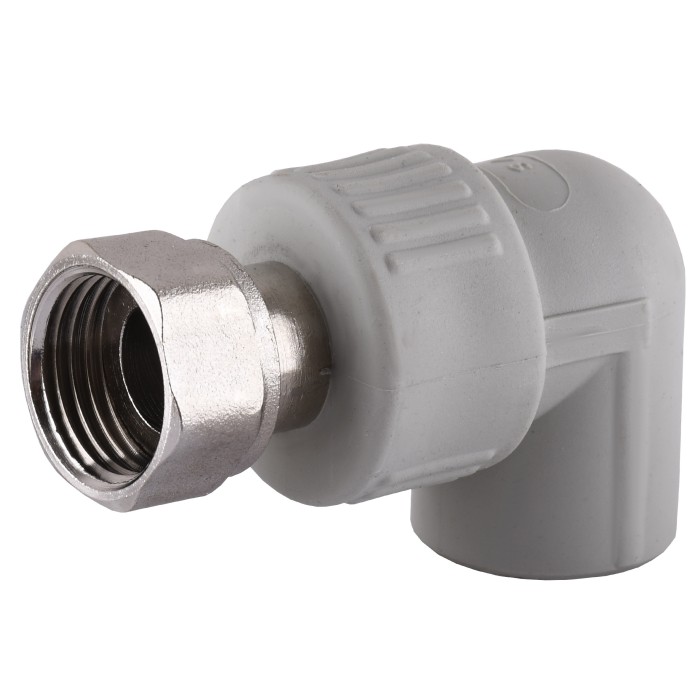 Кутник з накидною гайкою Vsplast PPR ф20х1/2″ ** 2019 Кутник з накидною гайкою Vsplast PPR ф20х1/2″ ** 2019