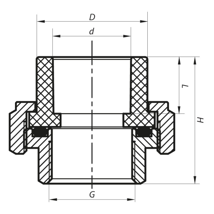 Згін-американка ВР 40x1.1 / 4F PPR Koer K0132.PRO (KP0167) Згін-американка ВР 40x1.1 / 4F PPR Koer K0132.PRO (KP0167)