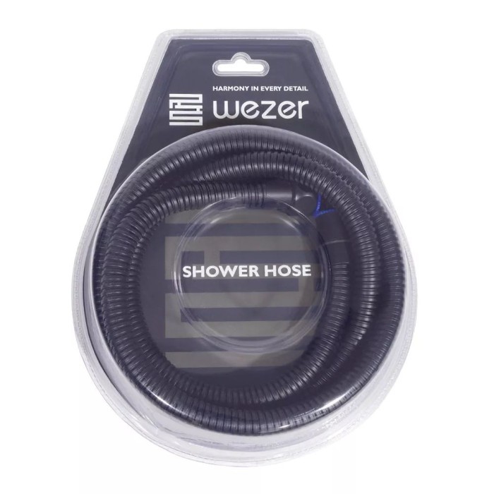 Душовий шланг WEZER WKR-008-180B, 180 см, чорний Душовий шланг WEZER WKR-008-180B, 180 см, чорний