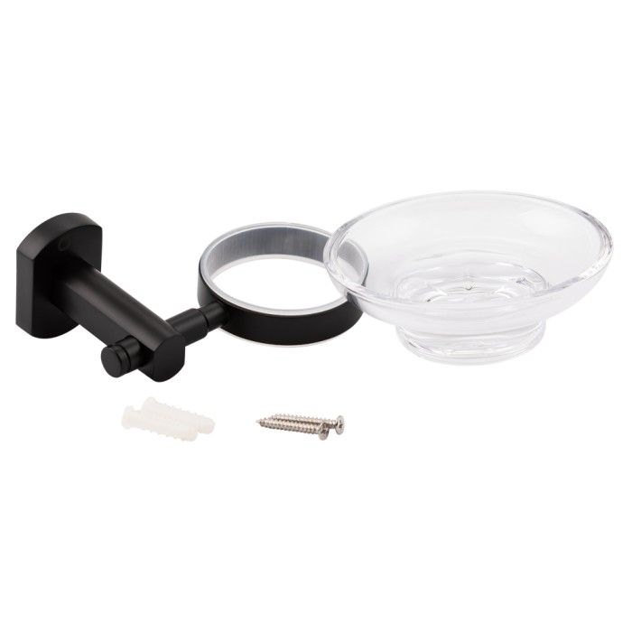 Мильниця Qtap Liberty настінна QTLIBBLM1159 Black Мильниця Qtap Liberty настінна QTLIBBLM1159 Black