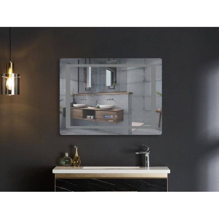 Дзеркало Mixxus STYLE MR03-90x70 з Led Touch, Anti-fog, димером, регулятором яскравості, годинником (MI6007) Дзеркало Mixxus STYLE MR03-90x70 з Led Touch, Anti-fog, димером, регулятором яскравості, годинником (MI6007)