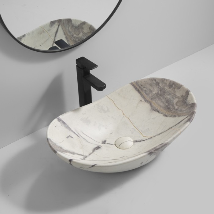 Раковина накладна MIXXUS PREMIUM WAVE-0106 MARBLE 620х360х160mm (MP6560) Раковина накладна MIXXUS PREMIUM WAVE-0106 MARBLE 620х360х160mm (MP6560)