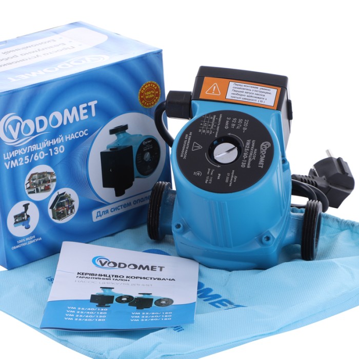 Насос циркуляційний Vodomet VM25/60-130 з кабелем, без гайок (VO0003) Насос циркуляційний Vodomet VM25/60-130 з кабелем, без гайок (VO0003)