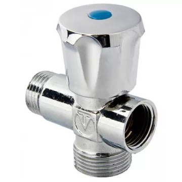 Кран прилад. магістральний вентильний 1/2"*3/4"*1/2" лат. шток KARRO (KR-3151) {1}