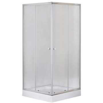 Душова кабіна з низьким піддоном Mixxus CUBIC SCT01-100x100x195-FB CHROME матове скло 4мм (MI6904)