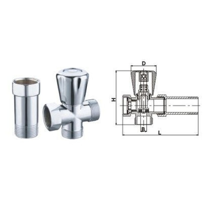 Кран вентильний для пральної машини SELBA 3/4″x3/4″x3/4″ з подовжувачем A7250 Кран вентильний для пральної машини SELBA 3/4″x3/4″x3/4″ з подовжувачем A7250