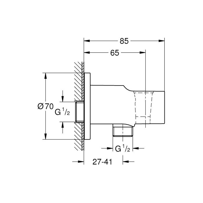 Підключення для душового шлангу Grohe Tempesta (28628001) Підключення для душового шлангу Grohe Tempesta (28628001)