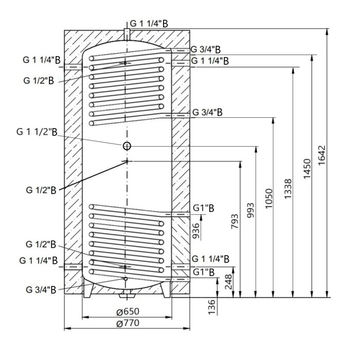 Теплоакумулятор Thermo Alliance TAI-11 500 60мм Теплоакумулятор Thermo Alliance TAI-11 500 60мм
