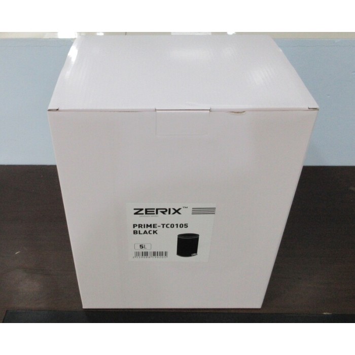 Відро для сміття з плавним закриттям овальне Zerix Prime-TC0105 Black 5л колір чорний (ZX5902)