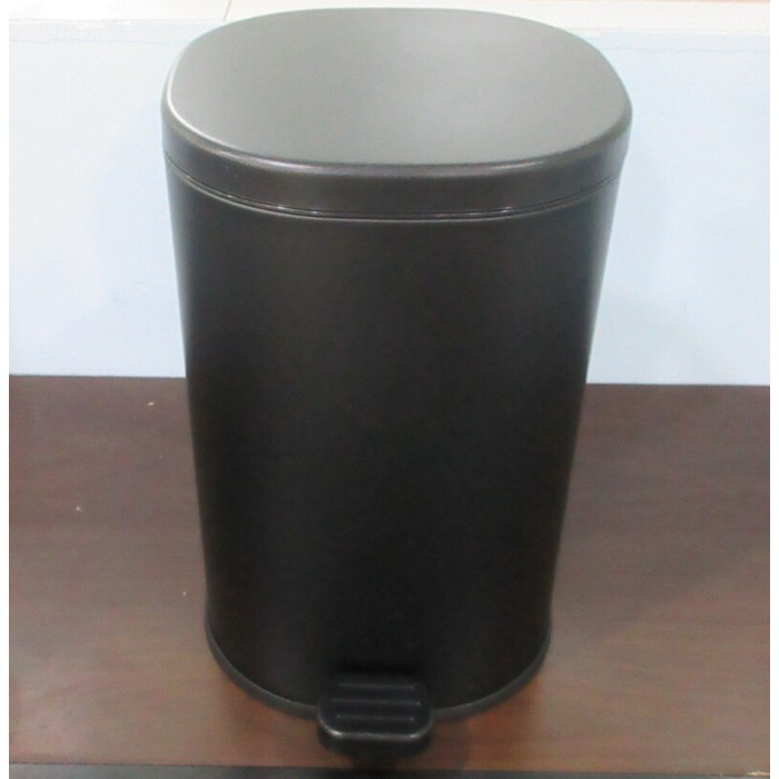 Відро для сміття з плавним закриттям овальне Zerix Prime-TC0105 Black 5л колір чорний (ZX5902)