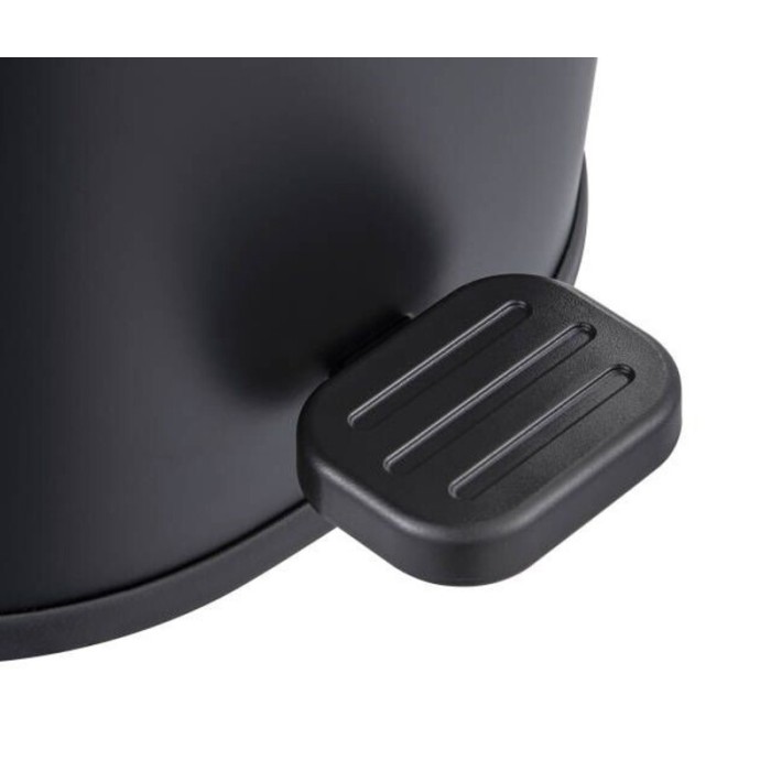 Відро для сміття з плавним закриттям овальне Zerix Prime-TC0105 Black 5л колір чорний (ZX5902)
