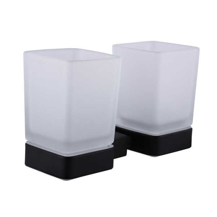 Стакан подвійний Globus Lux BQ9428 чорний матовий SUS304 Стакан подвійний Globus Lux BQ9428 чорний матовий SUS304
