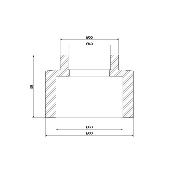 Муфта PPR Thermo Alliance 63х40 Муфта PPR Thermo Alliance 63х40