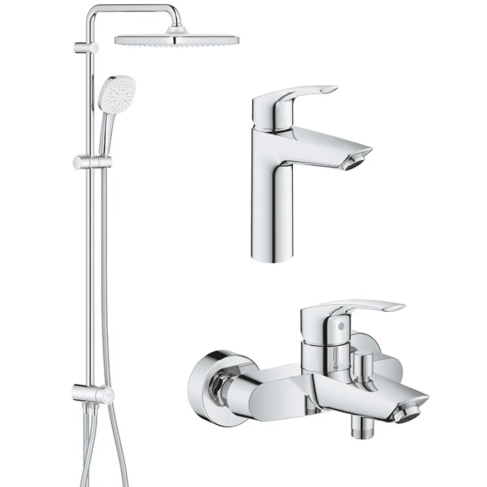 Набiр змiшувачiв 3 в 1 для ванни Grohe Eurosmart (UA123246R1) Набiр змiшувачiв 3 в 1 для ванни Grohe Eurosmart (UA123246R1)