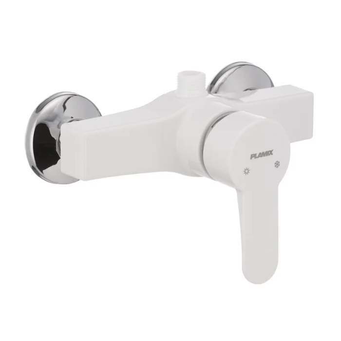 Змішувач для душа Plamix Mario-003 White (без шланга і лійки) (PM0011) Змішувач для душа Plamix Mario-003 White (без шланга і лійки) (PM0011)