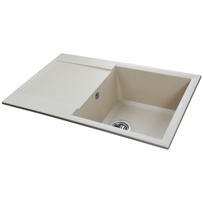 Гранітна мийка Globus Lux KOMO слонова кiстка 790х500 Гранітна мийка Globus Lux KOMO слонова кiстка 790х500