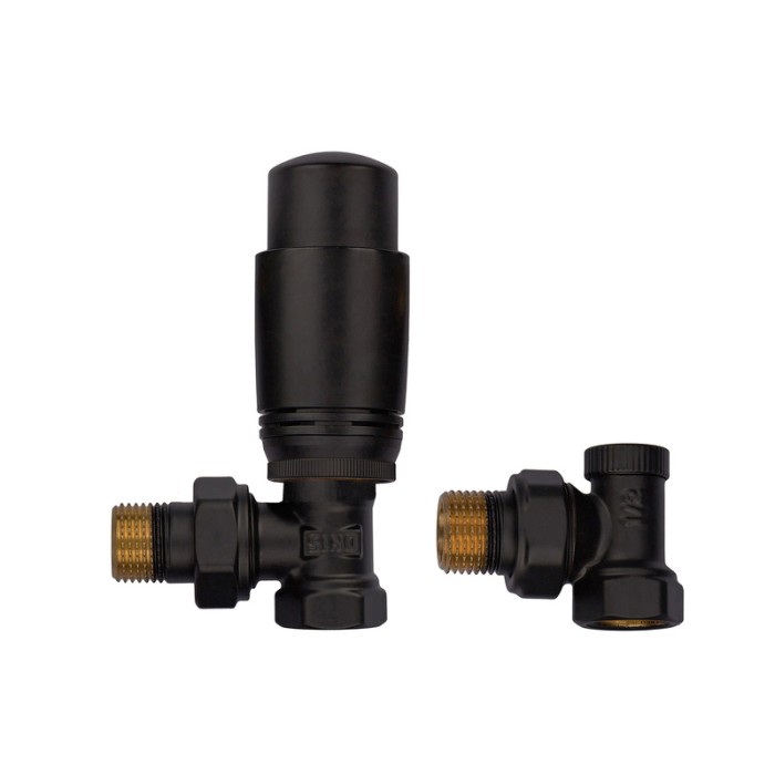Комплект для підключення радіатора Koer SET-24.Black - 1/2'' кутовий з термоголовкою (KR5283) Комплект для підключення радіатора Koer SET-24.Black - 1/2'' кутовий з термоголовкою (KR5283)