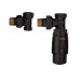 Комплект для підключення радіатора Koer SET-24.Black - 1/2'' кутовий з термоголовкою (KR5283)