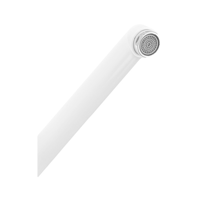 Змішувач для ванни Plamix Pablo -140 EURO SET White (з шлангом та лійкою) (PM0670) Змішувач для ванни Plamix Pablo -140 EURO SET White (з шлангом та лійкою) (PM0670)