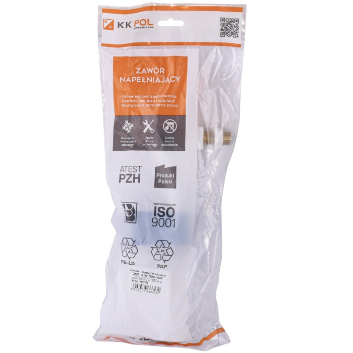 Клапан заповнення K.K.POL 350/ZN2/109-00-T0, 3/8″ МО, бок. латунь Клапан заповнення K.K.POL 350/ZN2/109-00-T0, 3/8″ МО, бок. латунь
