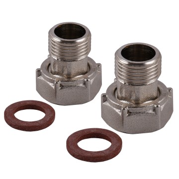 Комплект штуцерів 3/4″х1/2″ВЗ нікельований NU433B OPTIMUM