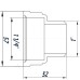 Перехідник редукційний 1 1/2″х1″ВЗ нікельований восьмигранний NK753O OPTIMUM