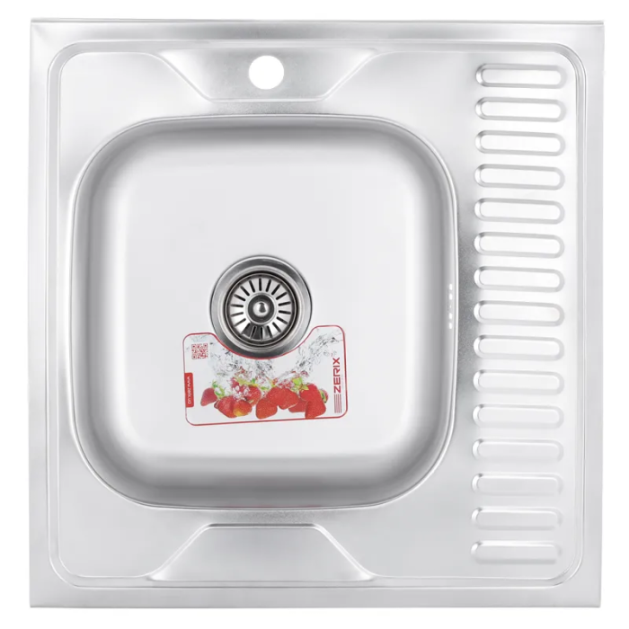 Мийка кухонна Zerix Z6060L-08-180MD (micro decor) (ZS0587) Мийка кухонна Zerix Z6060L-08-180MD (micro decor) (ZS0587)
