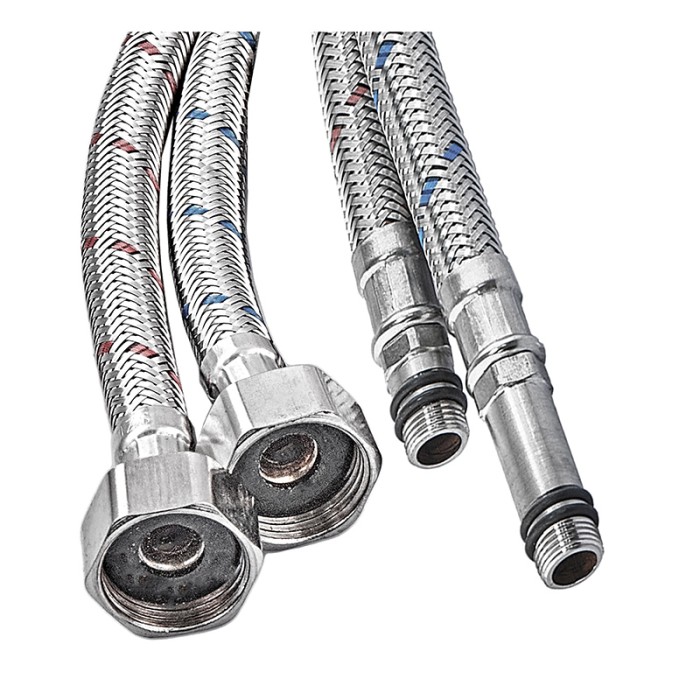 Гнучке підведення Champion FH-01-F1/2"xM10-100 нержавійка (пара) (AC0671) Гнучке підведення Champion FH-01-F1/2"xM10-100 нержавійка (пара) (AC0671)
