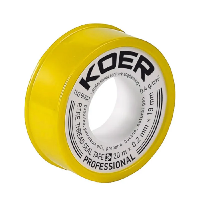 ФУМ стрічка для газу Koer STP-02 PRO 20M * 0.2mm * 19mm (KR0122) ФУМ стрічка для газу Koer STP-02 PRO 20M * 0.2mm * 19mm (KR0122)