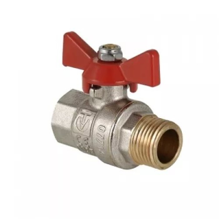 Кран кульовий KARRO 3/4" ВЗ (червоний метелик) {120/12} Кран кульовий KARRO 3/4" ВЗ (червоний метелик) {120/12}