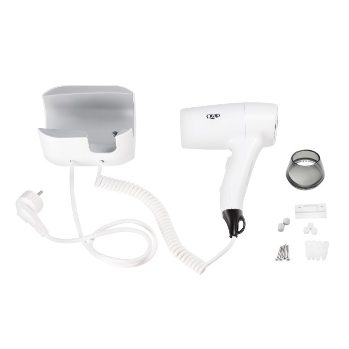 Фен із тримачем Qtap Pohodli 1200 Вт QTF1200ROP White (Pobut) Фен із тримачем Qtap Pohodli 1200 Вт QTF1200ROP White (Pobut)