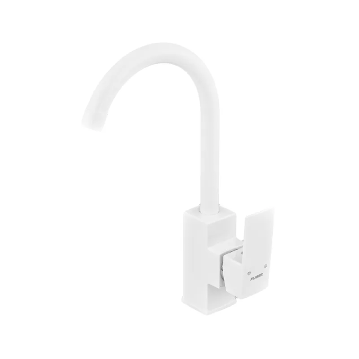 Змішувач для кухні Plamix Kubus-011 SET White (з підведенням) (PM0674) Змішувач для кухні Plamix Kubus-011 SET White (з підведенням) (PM0674)